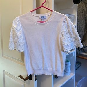 & Other Stories white puff sleeve sweater top